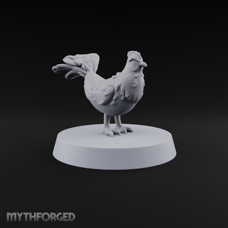 Pecking Order Barnyard Chicken B Miniature for Dungeons and Dragons, Pathfinder or other TTRPGs