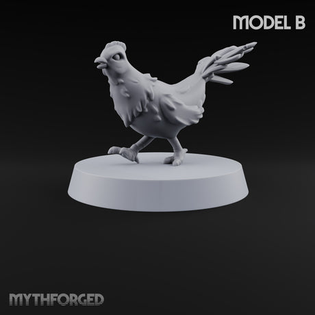 Pecking Order Barnyard Chicken B Miniature for Dungeons and Dragons, Pathfinder or other TTRPGs