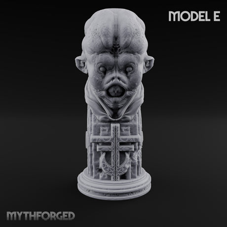 Every Face, One Creed Heretic Statues — E