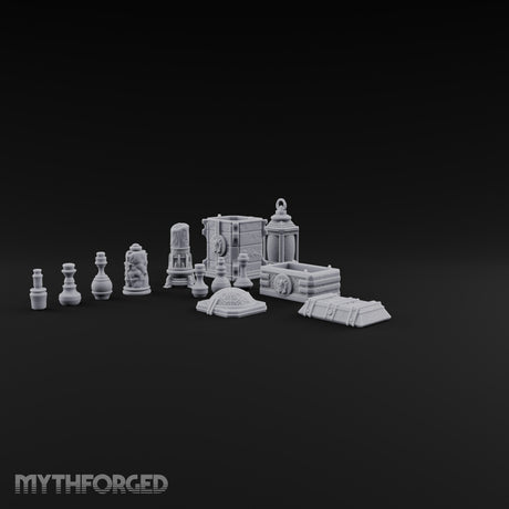 Apothecary Shelf Cleared Out Gothic Potion and Crate Props