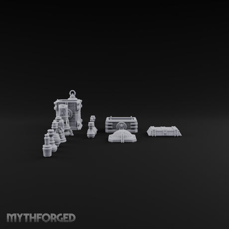Apothecary Shelf Cleared Out Gothic Potion and Crate Props