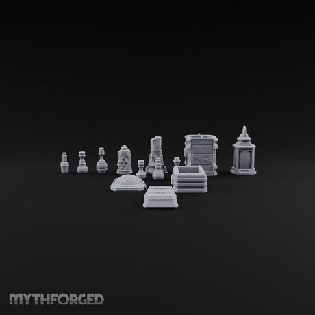 Apothecary Shelf Cleared Out Gothic Potion and Crate Props