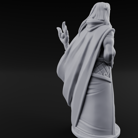 Bare Chested And Brooding Elf Mage Miniature for Dungeons and Dragons, Pathfinder or other TTRPGs