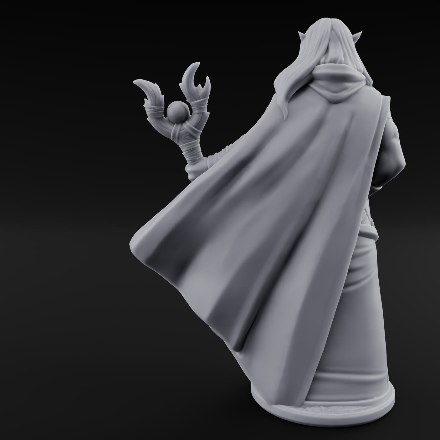 Bare Chested And Brooding Elf Mage Miniature for Dungeons and Dragons, Pathfinder or other TTRPGs