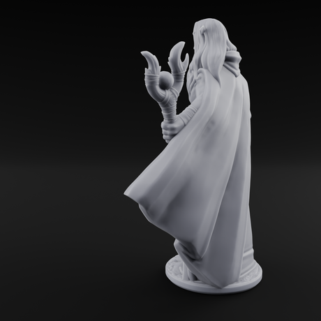 Bare Chested And Brooding Elf Mage Miniature for Dungeons and Dragons, Pathfinder or other TTRPGs