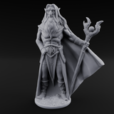 Bare Chested And Brooding Elf Mage Miniature for Dungeons and Dragons, Pathfinder or other TTRPGs