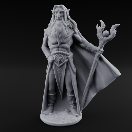 Bare Chested And Brooding Elf Mage Miniature for Dungeons and Dragons, Pathfinder or other TTRPGs