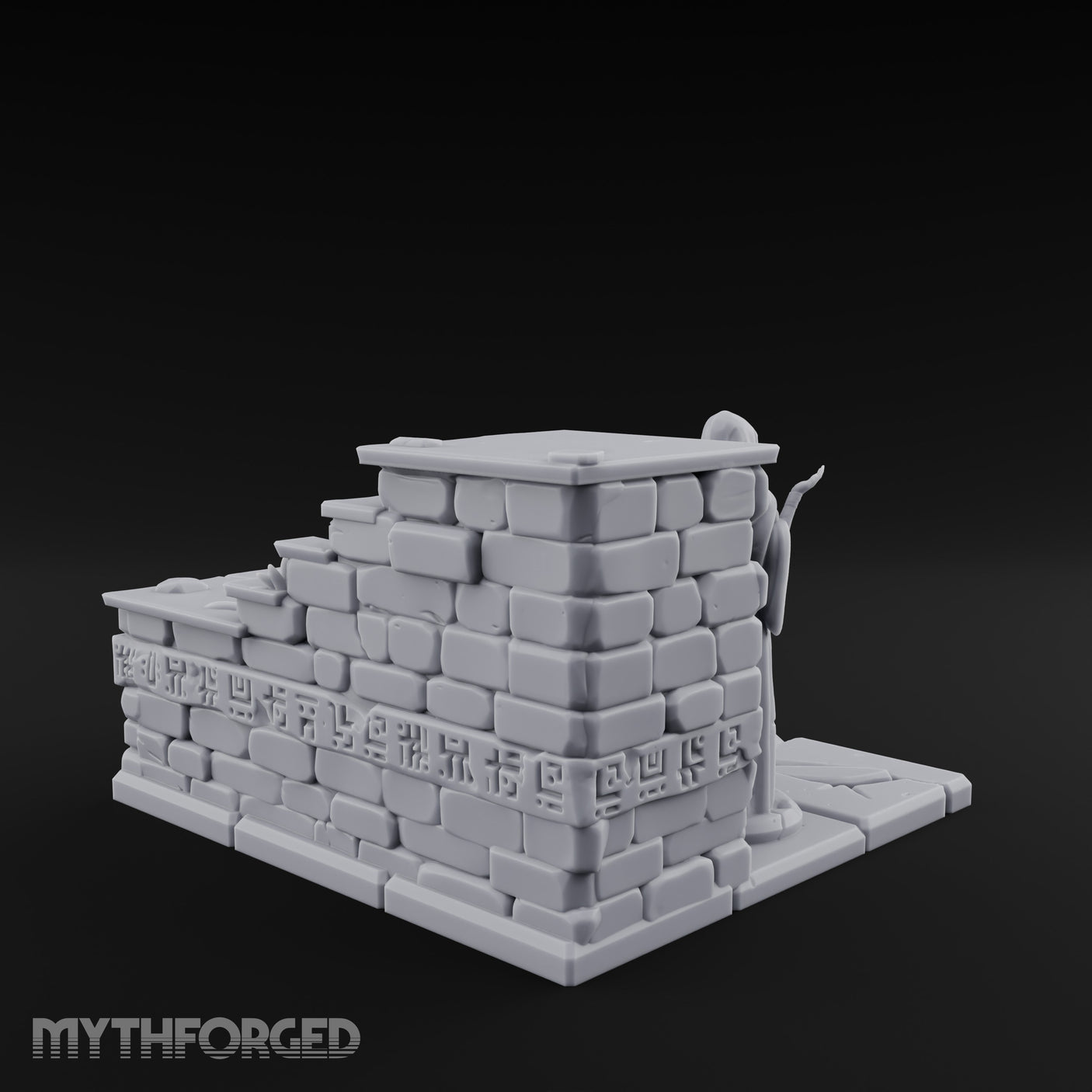 Hieroglyph-Etched Vine-Crept Stepped Pyramid Shrine Altar gallery 5
