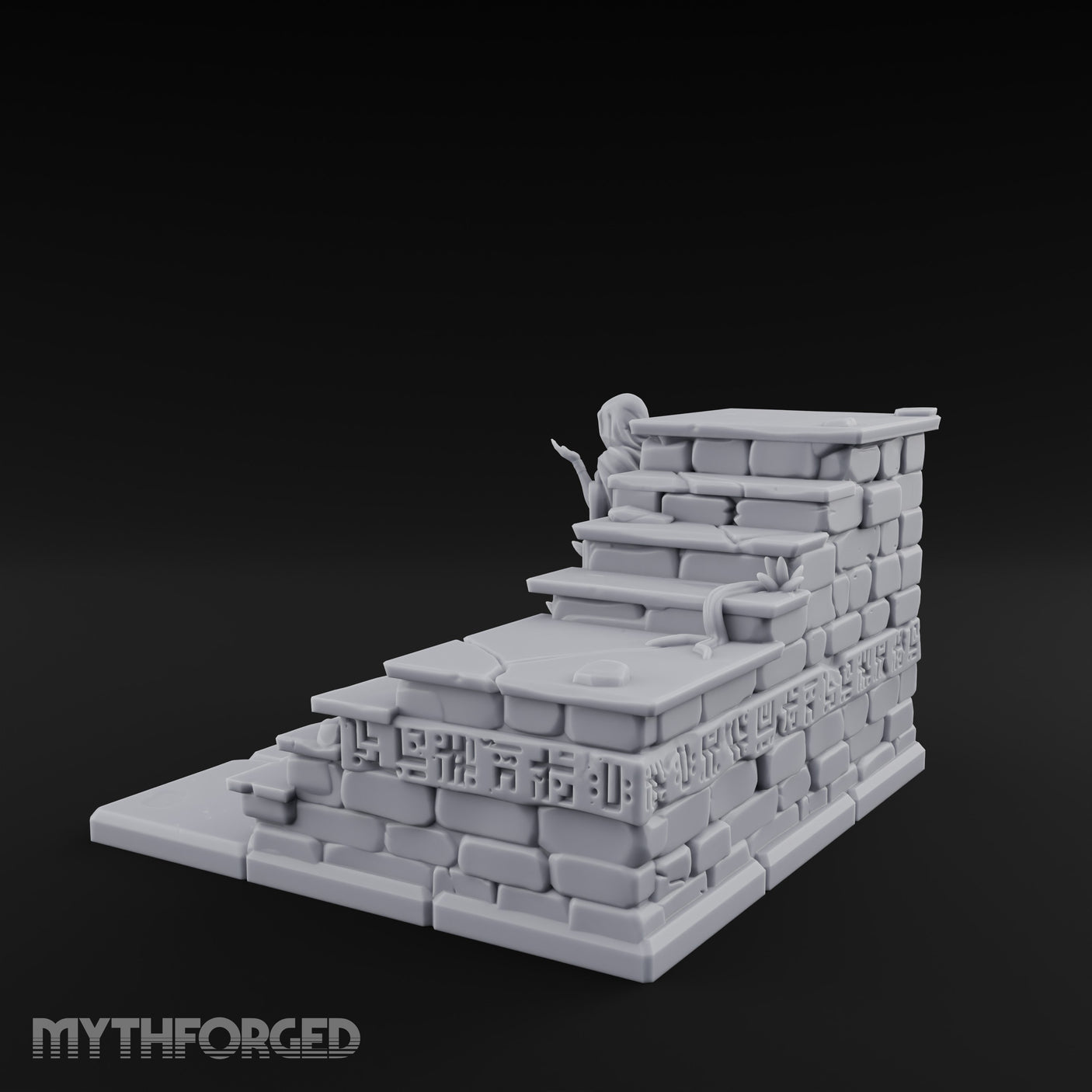 Hieroglyph-Etched Vine-Crept Stepped Pyramid Shrine Altar gallery 7