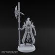 Spiked And Stalwart Elf Captain Miniature for Dungeons and Dragons, Pathfinder or other TTRPGs