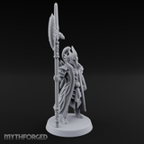 Spiked And Stalwart Elf Captain Miniature for Dungeons and Dragons, Pathfinder or other TTRPGs