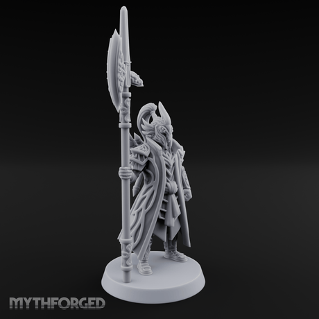 Spiked And Stalwart Elf Captain Miniature for Dungeons and Dragons, Pathfinder or other TTRPGs