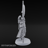 Spiked And Stalwart Elf Captain Miniature for Dungeons and Dragons, Pathfinder or other TTRPGs