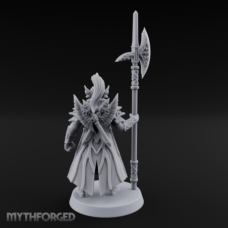 Spiked And Stalwart Elf Captain Miniature for Dungeons and Dragons, Pathfinder or other TTRPGs