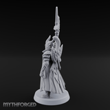 Spiked And Stalwart Elf Captain Miniature for Dungeons and Dragons, Pathfinder or other TTRPGs