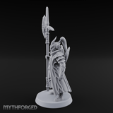 Spiked And Stalwart Elf Captain Miniature for Dungeons and Dragons, Pathfinder or other TTRPGs