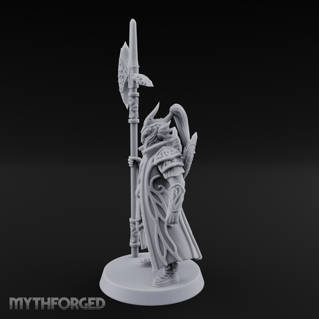 Spiked And Stalwart Elf Captain Miniature for Dungeons and Dragons, Pathfinder or other TTRPGs