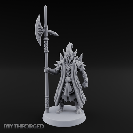 Spiked And Stalwart Elf Captain Miniature for Dungeons and Dragons, Pathfinder or other TTRPGs