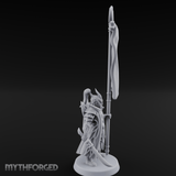 Banner Held High Elf Flagbearer Miniature for Dungeons and Dragons, Pathfinder or other TTRPGs
