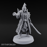 Blaring A Fanfare Elf Musician Miniature for Dungeons and Dragons, Pathfinder or other TTRPGs