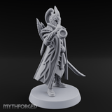Blaring A Fanfare Elf Musician Miniature for Dungeons and Dragons, Pathfinder or other TTRPGs