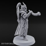Blaring A Fanfare Elf Musician Miniature for Dungeons and Dragons, Pathfinder or other TTRPGs