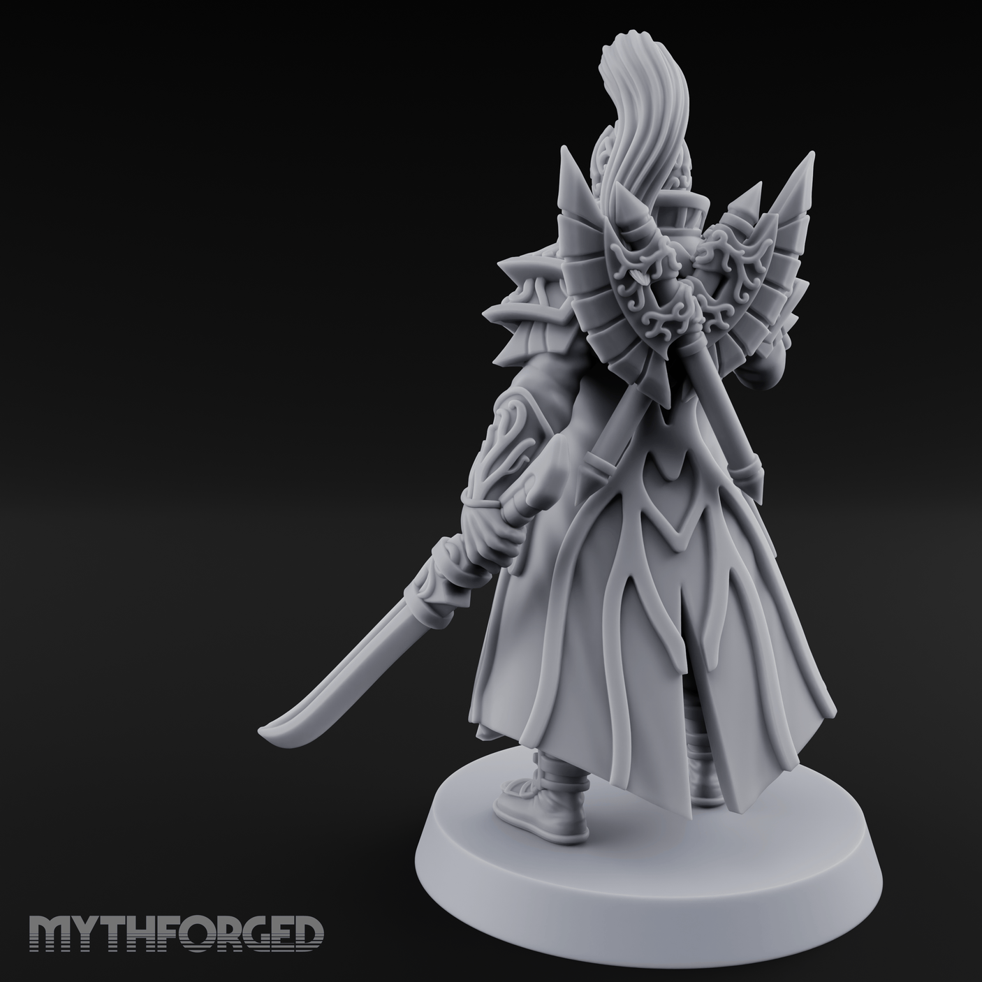 Blaring A Fanfare Elf Musician Miniature for Dungeons and Dragons, Pathfinder or other TTRPGs