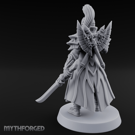 Blaring A Fanfare Elf Musician Miniature for Dungeons and Dragons, Pathfinder or other TTRPGs