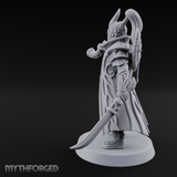 Blaring A Fanfare Elf Musician Miniature for Dungeons and Dragons, Pathfinder or other TTRPGs
