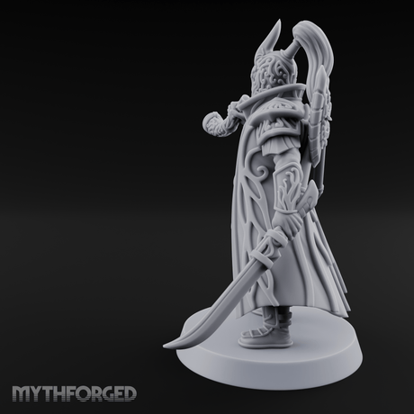 Blaring A Fanfare Elf Musician Miniature for Dungeons and Dragons, Pathfinder or other TTRPGs