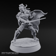 Cape Billowing Defiant Warlord Miniature for Dungeons and Dragons, Pathfinder or other TTRPGs