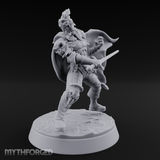 Cape Billowing Defiant Warlord Miniature for Dungeons and Dragons, Pathfinder or other TTRPGs