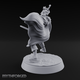 Cape Billowing Defiant Warlord Miniature for Dungeons and Dragons, Pathfinder or other TTRPGs