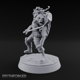 Cape Billowing Defiant Warlord Miniature for Dungeons and Dragons, Pathfinder or other TTRPGs