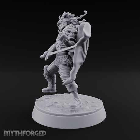 Cape Billowing Defiant Warlord Miniature for Dungeons and Dragons, Pathfinder or other TTRPGs