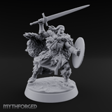 Sword and Board Northman Fighter Miniature for Dungeons and Dragons, Pathfinder or other TTRPGs