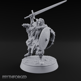 Sword and Board Northman Fighter Miniature for Dungeons and Dragons, Pathfinder or other TTRPGs