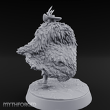 Feathered And Fierce Human Swashbuckler Miniature for Dungeons and Dragons, Pathfinder or other TTRPGs