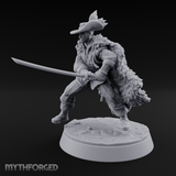 Feathered And Fierce Human Swashbuckler Miniature for Dungeons and Dragons, Pathfinder or other TTRPGs