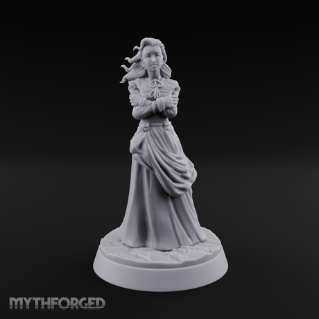 Arms Crossed Composed Human Noble Miniature for Dungeons and Dragons, Pathfinder or other TTRPGs