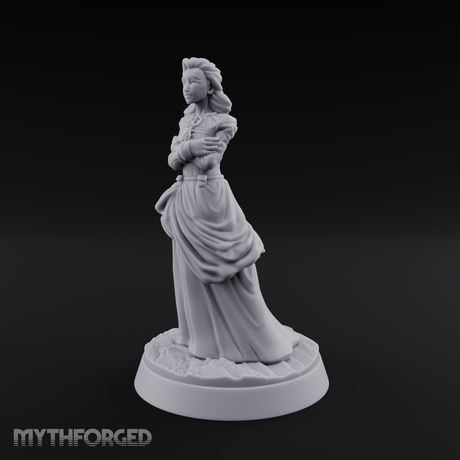 Arms Crossed Composed Human Noble Miniature for Dungeons and Dragons, Pathfinder or other TTRPGs