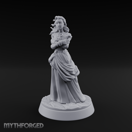 Arms Crossed Composed Human Noble Miniature for Dungeons and Dragons, Pathfinder or other TTRPGs