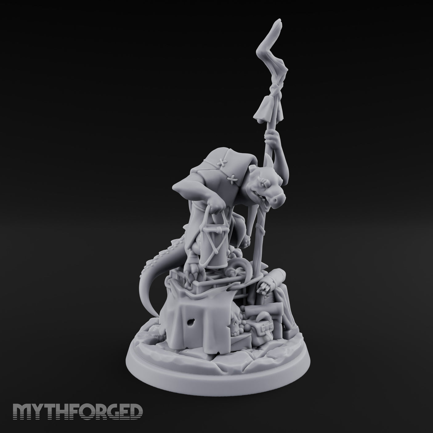 Hoarding Over Treasure Kobold Merchant Miniature for Dungeons and Dragons, Pathfinder or other TTRPGs