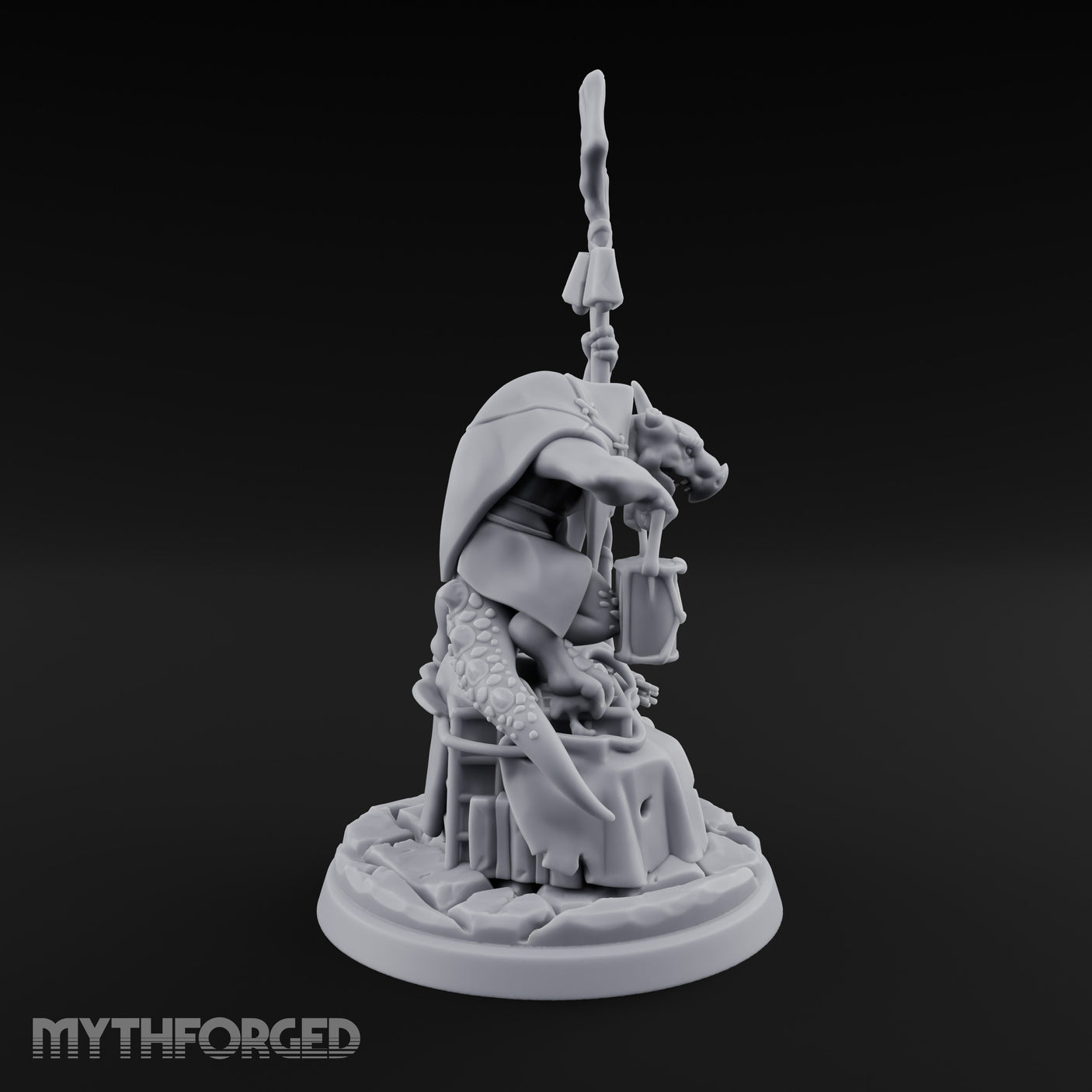 Hoarding Over Treasure Kobold Merchant Miniature for Dungeons and Dragons, Pathfinder or other TTRPGs