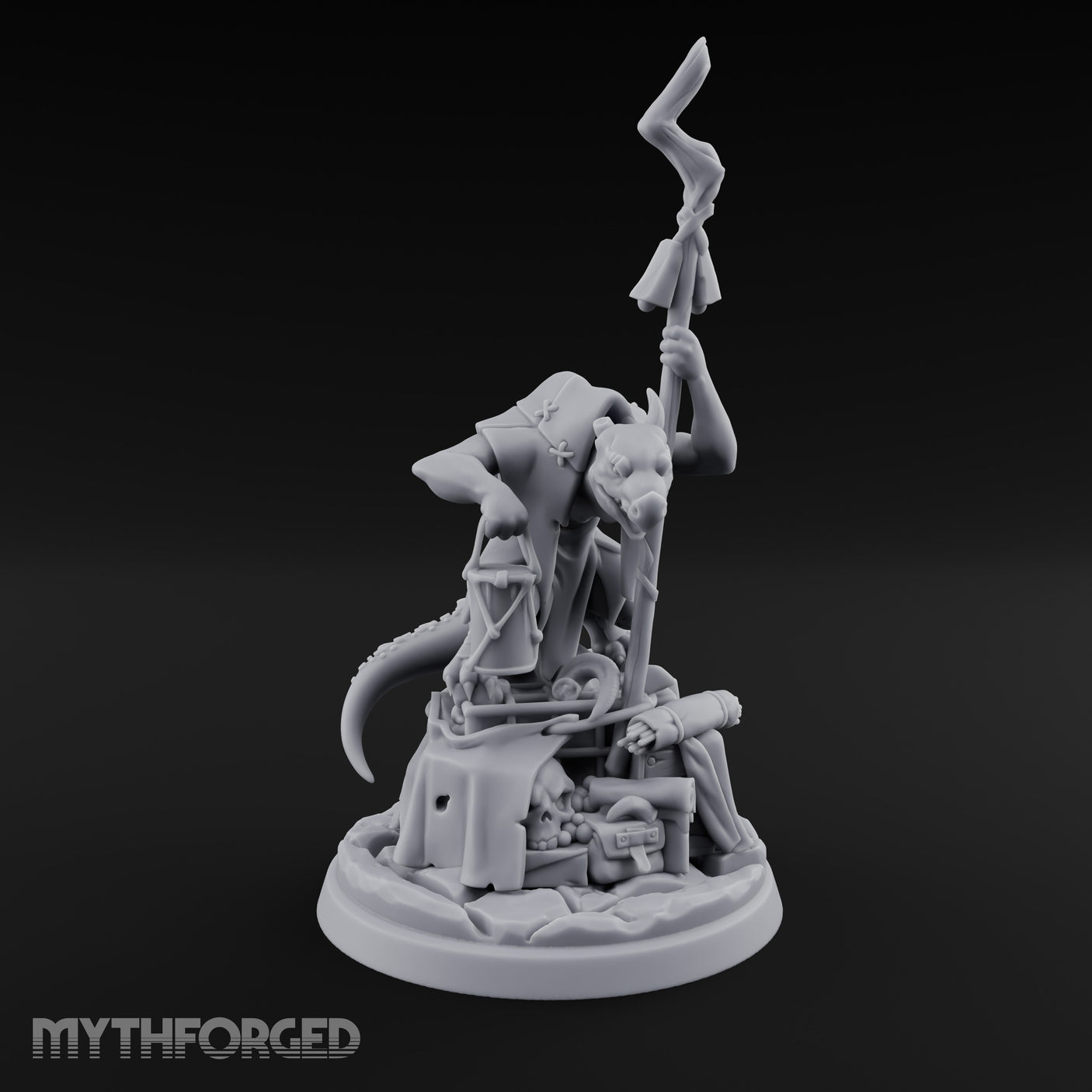 Hoarding Over Treasure Kobold Merchant Miniature for Dungeons and Dragons, Pathfinder or other TTRPGs