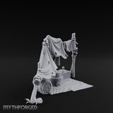 Hole-Riddled Rope-Lashed Wilderness Bivouac Camp Miniature for Dungeons and Dragons, Pathfinder or other TTRPGs