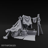 Hole-Riddled Rope-Lashed Wilderness Bivouac Camp Miniature for Dungeons and Dragons, Pathfinder or other TTRPGs