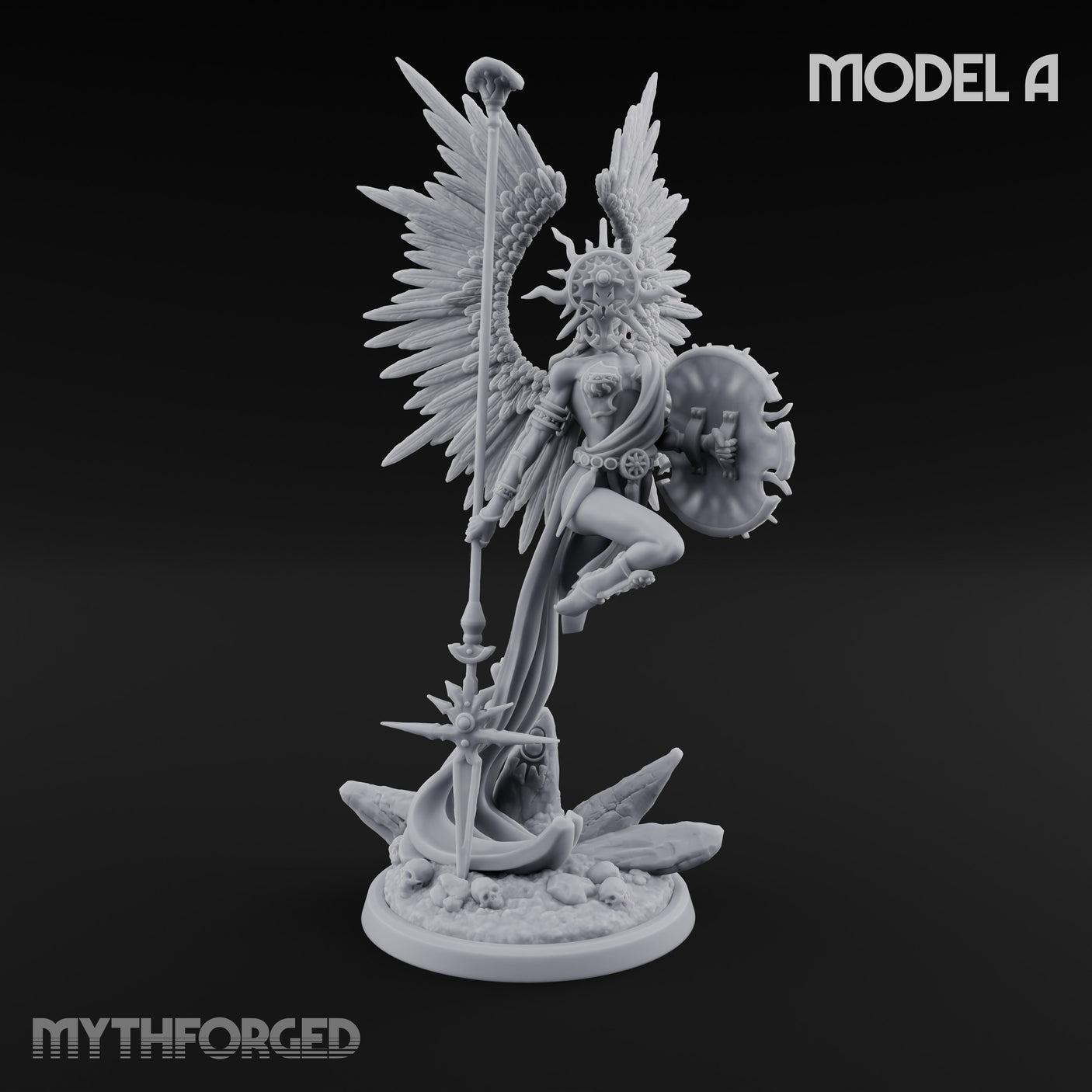Holy Winged Weapon Bearing Seraph Warrior A