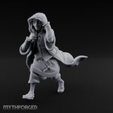 Hood Pulling Sneaking Human Noble Miniature for Dungeons and Dragons, Pathfinder or other TTRPGs