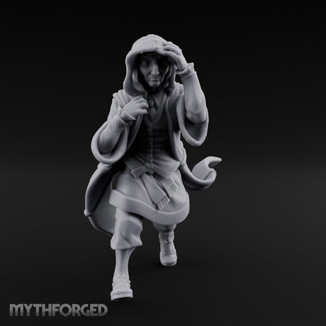 Hood Pulling Sneaking Human Noble Miniature for Dungeons and Dragons, Pathfinder or other TTRPGs